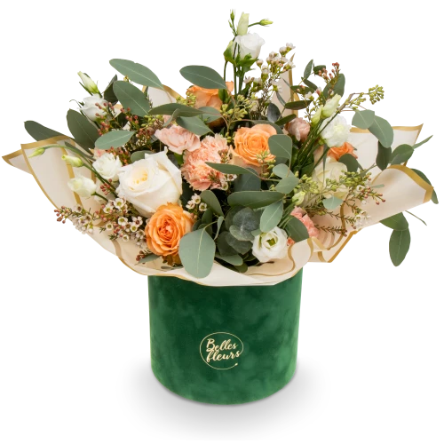 květinový box růží a karafiátů